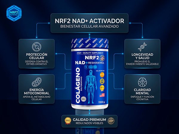 Colágeno NRF2 NAD + Trans-Resveratrol